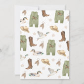 赤ちゃんシャワーの途中の小さなハンター 招待状 (裏面)