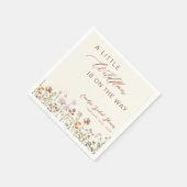 赤ちゃんシャワーの途中の小さなワイルドフラワー スタンダードカクテルナプキン (角)