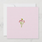 赤ちゃんシャワーの途中の小さなワイルドフラワー(正方形) 招待状 (裏面)