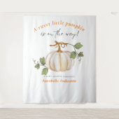 赤ちゃんシャワーの途中の甘い小さなかぼちゃ タペストリー (正面)