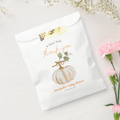 赤ちゃんシャワーの途中の甘い小さなかぼちゃ フェイバーバッグ (封をした状態)