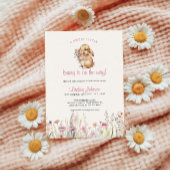 赤ちゃんシャワーの途中の甘い小さなバニー 招待状