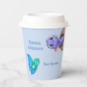 赤ちゃんシャワーの道の小さなディノ 紙コップ (裏面)