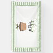 赤ちゃんシャワーの道の小さな芽 横断幕 (縦)