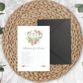 赤ちゃんシャワーの願いベビーアクティビティカード 招待状