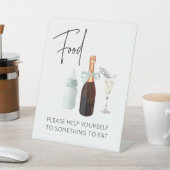 赤ちゃんシャワーの食品の看板グリーンsip&参照 台座サイン (インサイチュ)