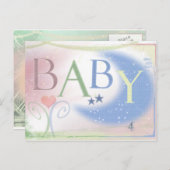 赤ちゃんシャワーはがき招待状 インビテーションポストカード (正面/裏面)