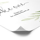 赤ちゃんシャワーはピンクの緑の金ゴールドを好むエレガント ポスター (角)