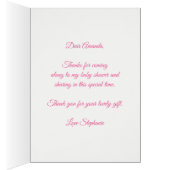 赤ちゃんシャワーひまわりピンクフローラありがとう (内側 (右))