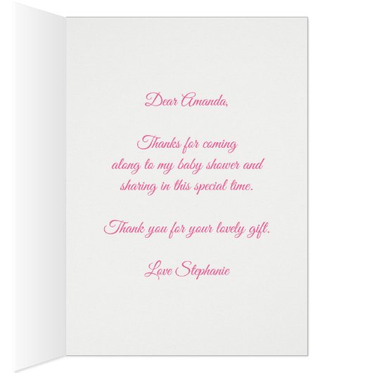 赤ちゃんシャワーひまわりピンクフローラありがとう (内側 (右))