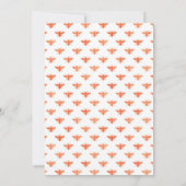 赤ちゃんシャワーひまわりミツバチ白バラ金ゴールド 招待状 (裏面)