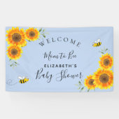 赤ちゃんシャワーひまわり男の子の青ママ素朴に 横断幕 (横)