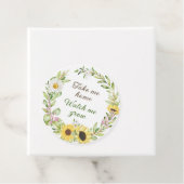 赤ちゃんシャワーひまわり種子を振りかける私を成長する見る フェイバータグ (インサイチュ)