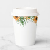 赤ちゃんシャワーひまわり緑ありがとう 紙コップ (裏面)