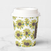 赤ちゃんシャワーひまわり緑のパターン 紙コップ (右)