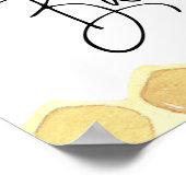 赤ちゃんシャワーへようこそ可能な甘いひまわりの花 ポスター (角)