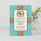 赤ちゃんシャワーまたはジェンダーの表示パーティの招待状 招待状 (スタンド正面)