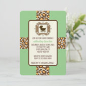 赤ちゃんシャワーまたはジェンダーの表示パーティの招待状 招待状 (スタンド正面)