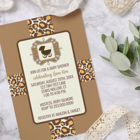 赤ちゃんシャワーまたはジェンダーの表示パーティの招待状 招待状