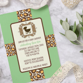 赤ちゃんシャワーまたはジェンダーの表示パーティの招待状 招待状