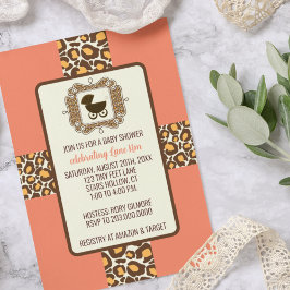 赤ちゃんシャワーまたはジェンダーの表示パーティの招待状 招待状