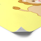 赤ちゃんシャワーまたはベビーのための勇敢な子供部屋ライオン ポスター (角)