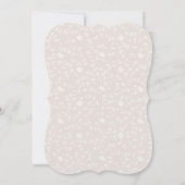 赤ちゃんシャワーみすぼらしいピンク&セージ緑素朴の木 招待状 (裏面)