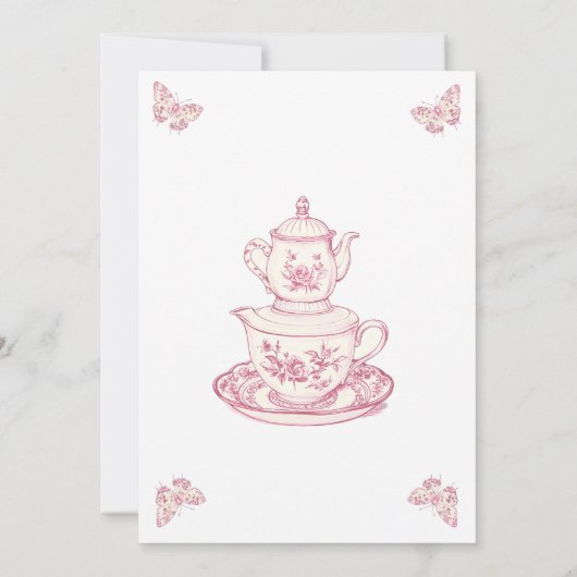 赤ちゃんシャワーをママと一緒にお茶 招待状 (裏面)