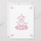 赤ちゃんシャワーをママと一緒にお茶 招待状 (裏面)