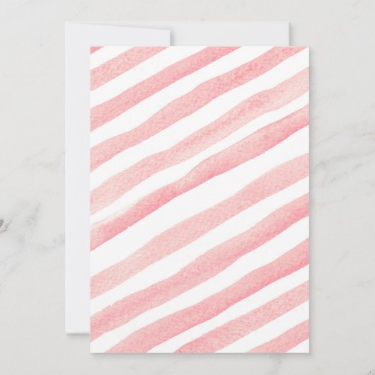 赤ちゃんシャワーを待つことができるピンクの空気バルーン 招待状 (裏面)