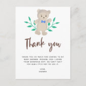 赤ちゃんシャワーを待つことができる感謝 ポストカード (正面)