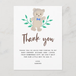 赤ちゃんシャワーを待つことができる感謝 ポストカード