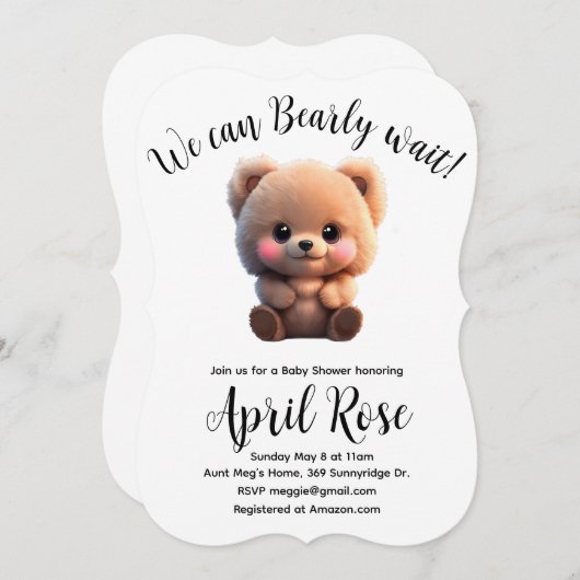 赤ちゃんシャワーを待つことができる (正面/裏面)