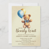 赤ちゃんシャワーを待つことができる 招待状 (正面)