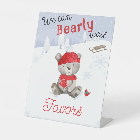 赤ちゃんシャワーを待つのは心底良い 台座サイン (正面)