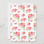 赤ちゃんシャワーを待つ新しい冒険招待状 招待状 (裏面)