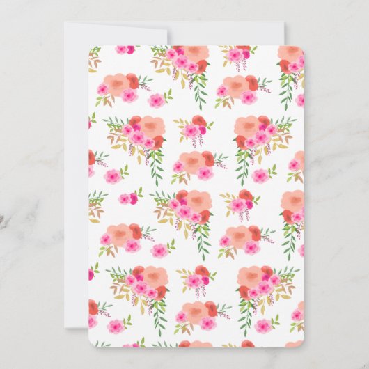 赤ちゃんシャワーを待つ新しい冒険招待状 招待状 (裏面)