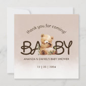 赤ちゃんシャワーを待てよ サンキューカード (正面)