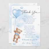 赤ちゃんシャワーを心待ちにする サンキューカード (正面/裏面)