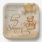 赤ちゃんシャワーを心待ちにする ペーパープレート (正面)