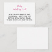 赤ちゃんシャワーを望むピンクの双子の女の子 エンクロージャーカード (正面/裏面)
