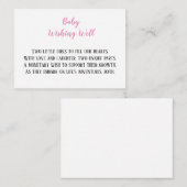 赤ちゃんシャワーを望むピンクの双子の女の子 エンクロージャーカード (正面/裏面)