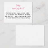 赤ちゃんシャワーを望むピンクの双子の女の子 エンクロージャーカード (正面/裏面)