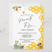 赤ちゃんシャワーを浴びるために親をシャワー 招待状 (正面)