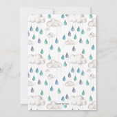 赤ちゃんシャワーを浴びる可能性のある曇り 招待状 (裏面)