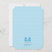 赤ちゃんシャワーを浴びる男の子 招待状 (裏面)