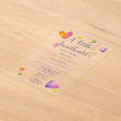 赤ちゃんシャワーを浴びる途中に少し恋人がいる アクリル招待状 (レイダウン)