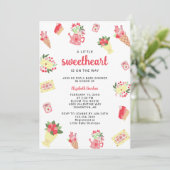 赤ちゃんシャワーを浴びる途中のかわいい恋人 招待状 (スタンド正面)