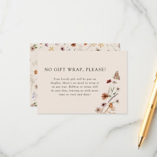 赤ちゃんシャワーを表示 エンクロージャーカード (正面/裏面インサイチュ)