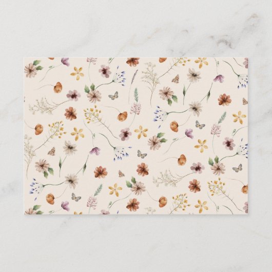 赤ちゃんシャワーを表示 エンクロージャーカード (裏面)